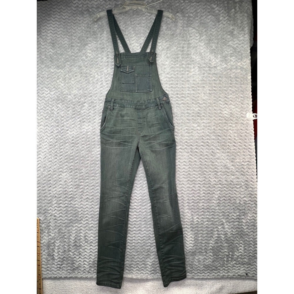 Free People Women's Overalls Size 26 gray‎ washed Denim Distressed Casual Cute
